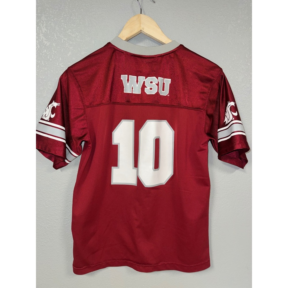 Outerstuff WSU Cougars Youth Football Jersey Crimson Gray NCAA Kids XL 14-16 #10 - Picture 3 of 5